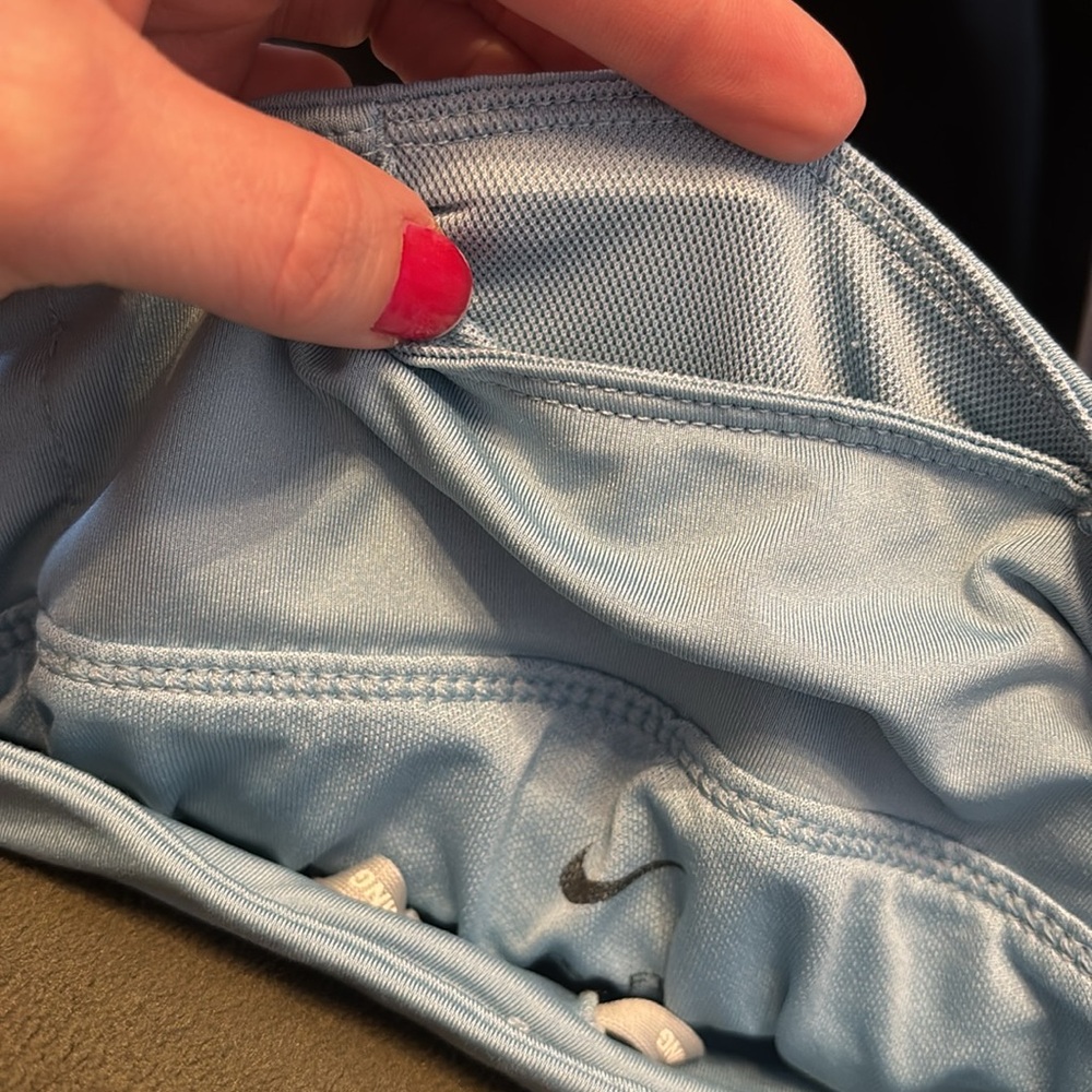 Nike Women's Pale Blue Athletic Shorts with Built-In Liner - Picture 6 of 9